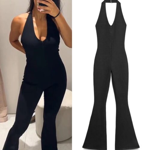 1 ARMONY - Tuta svasata alla moda con scollo all'americana